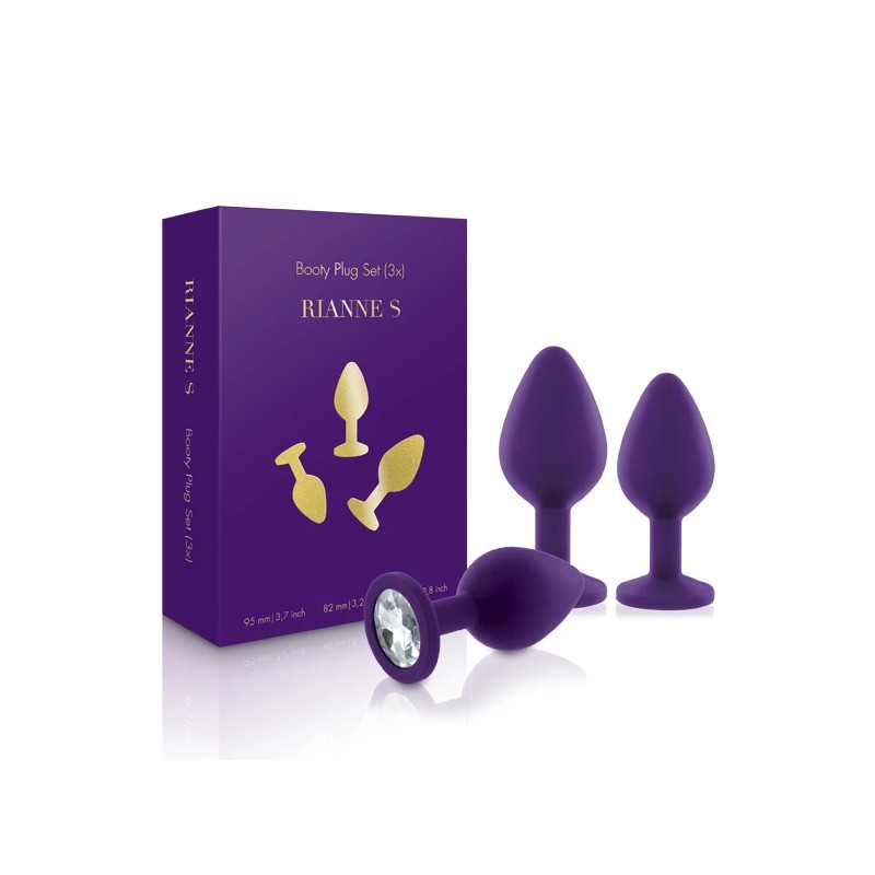 Zestaw plugów analnych - Rianne S Booty Plug Set 3x Purple